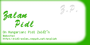 zalan pidl business card